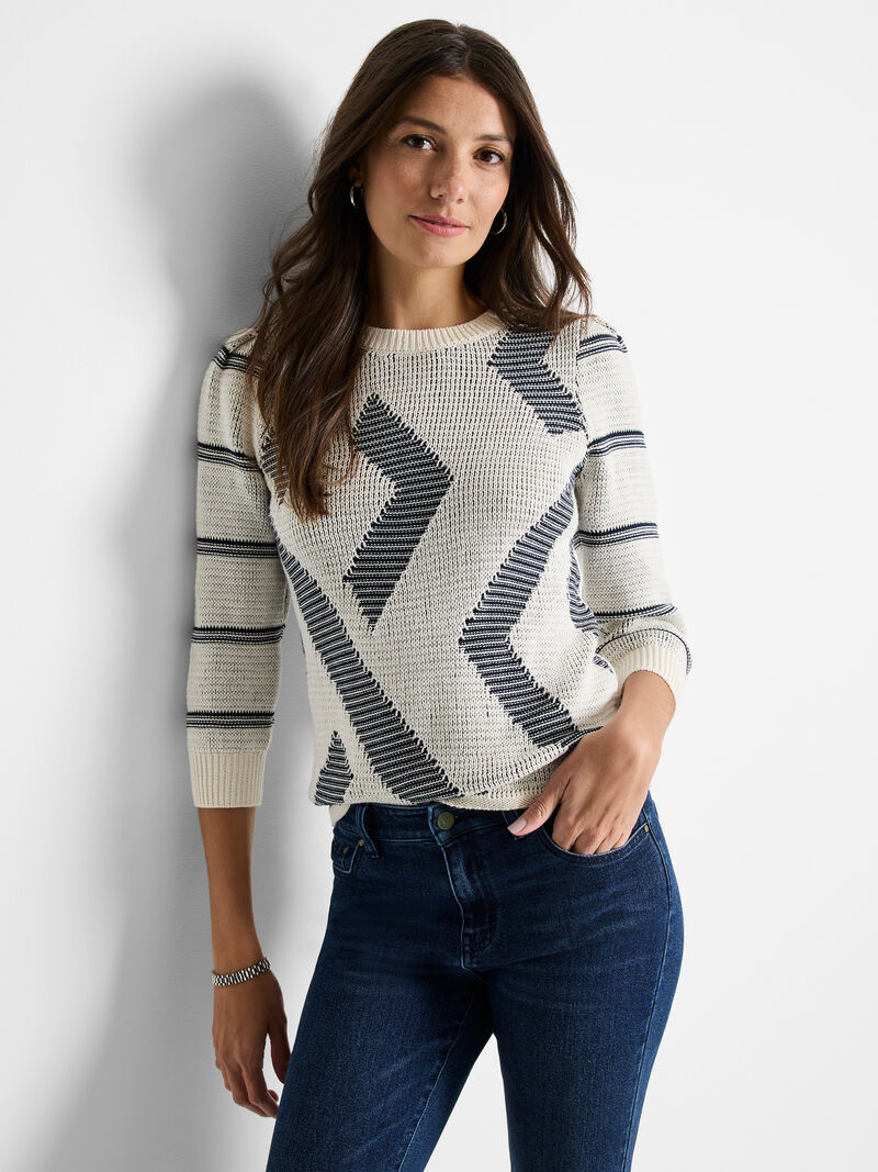 Woman Wears This And That Sweater image number 0