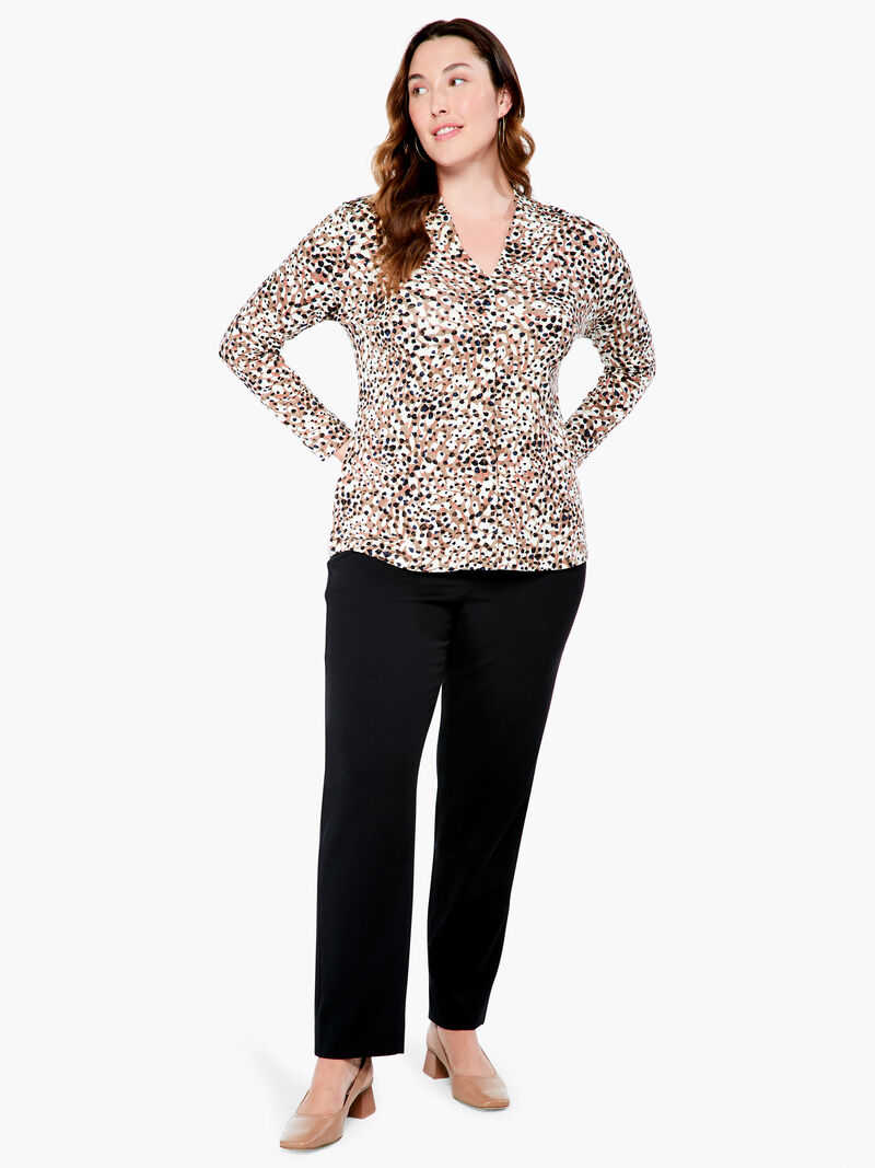 Woman Wears Forest Spot Top image number 3