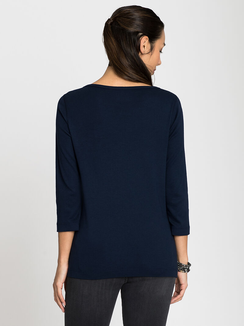 Woman Wears Three Dots British Tee image number 1