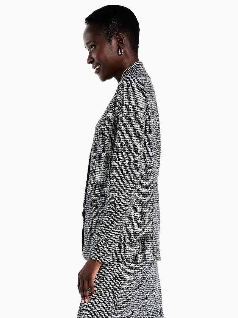 Woman Wears Etched Tweed Jacket image number 1