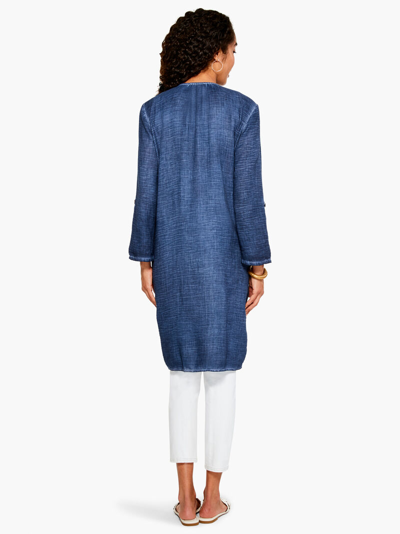 Woman Wears Double Gauze Boatcruise Cardigan image number 2