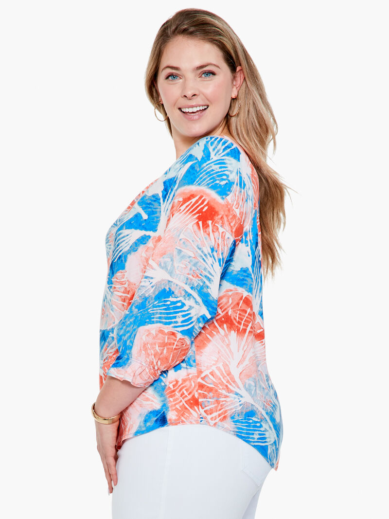 Woman Wears Watercolor Blooms Top image number 1
