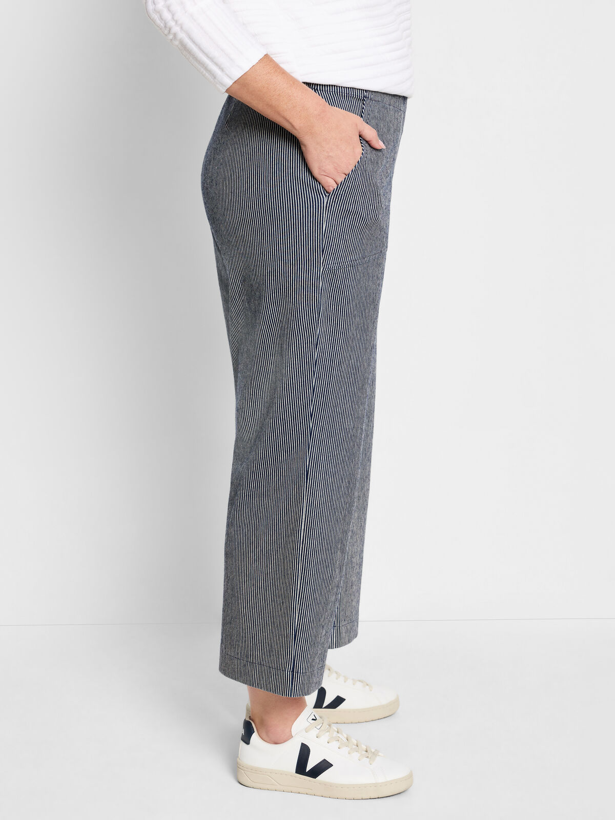 All Day Stripe Wide-Leg Jeans