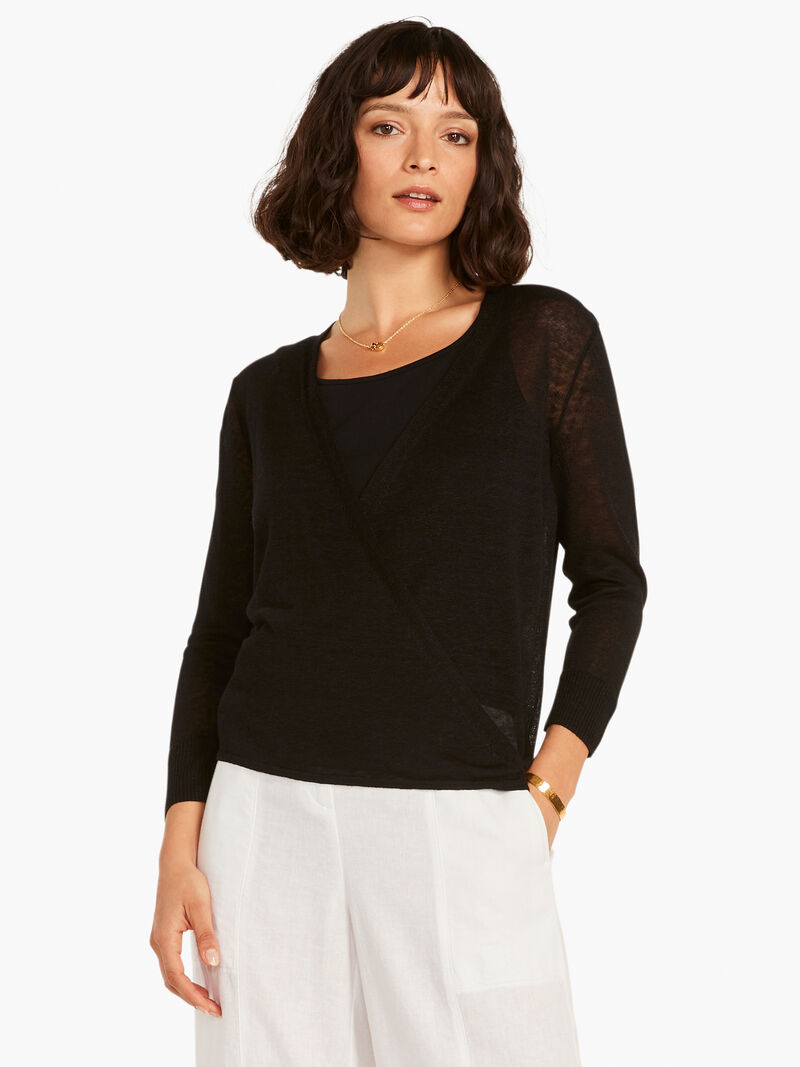 Woman Wears Lightweight 4-Way Cardigan image number 2