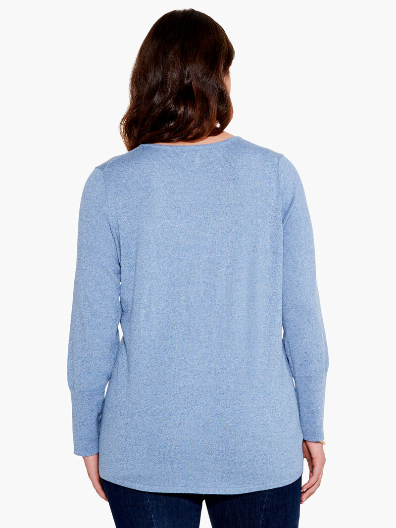 Woman Wears Vital V Neck Sweater image number 2
