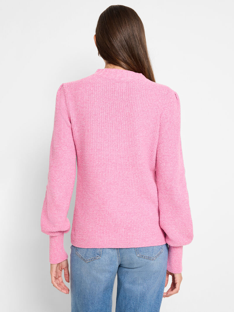Woman Wears Waffle Stitch Sweater image number 3