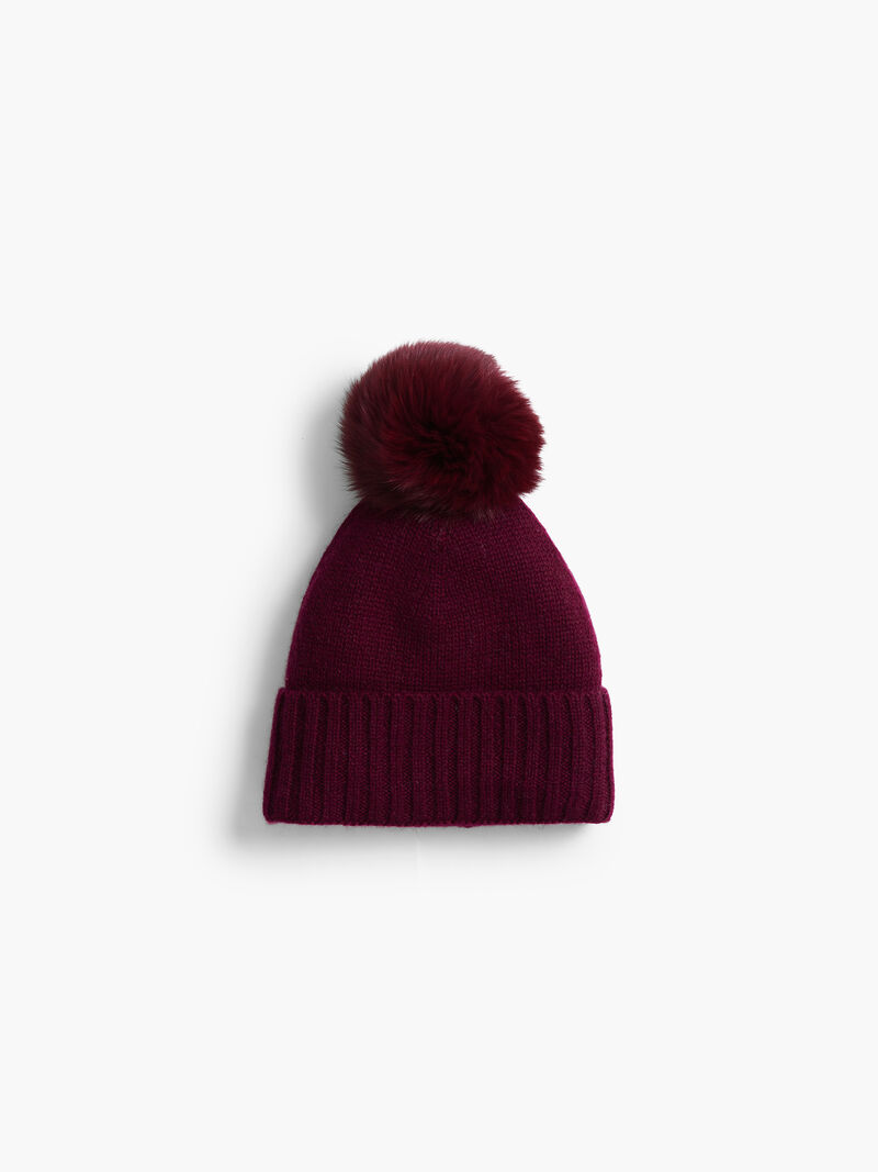 Woman Wears Hat Attack Cashmere Pom Hat image number 0