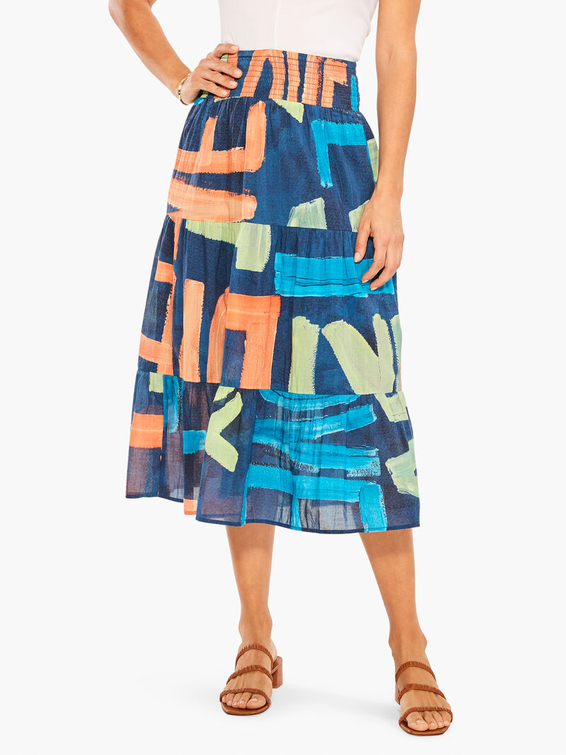 Woman Wears Love Art Joy Skirt image number 1