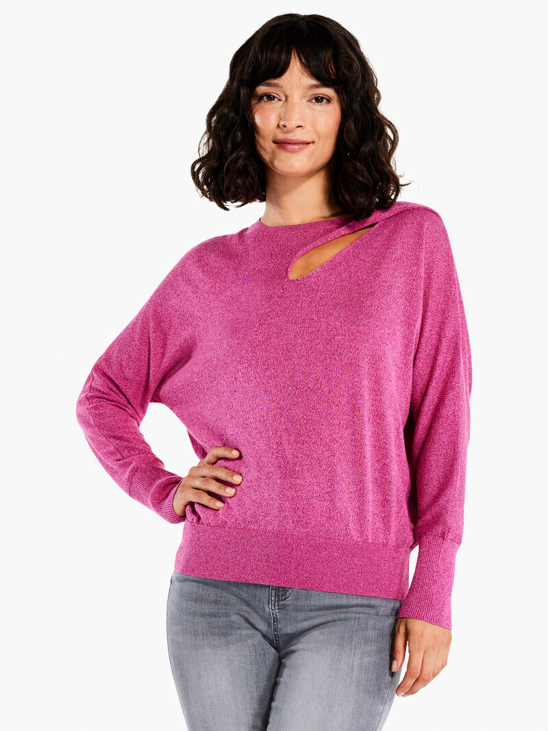 Woman Wears Soft Sleeve Twist Sweater Tee image number 0