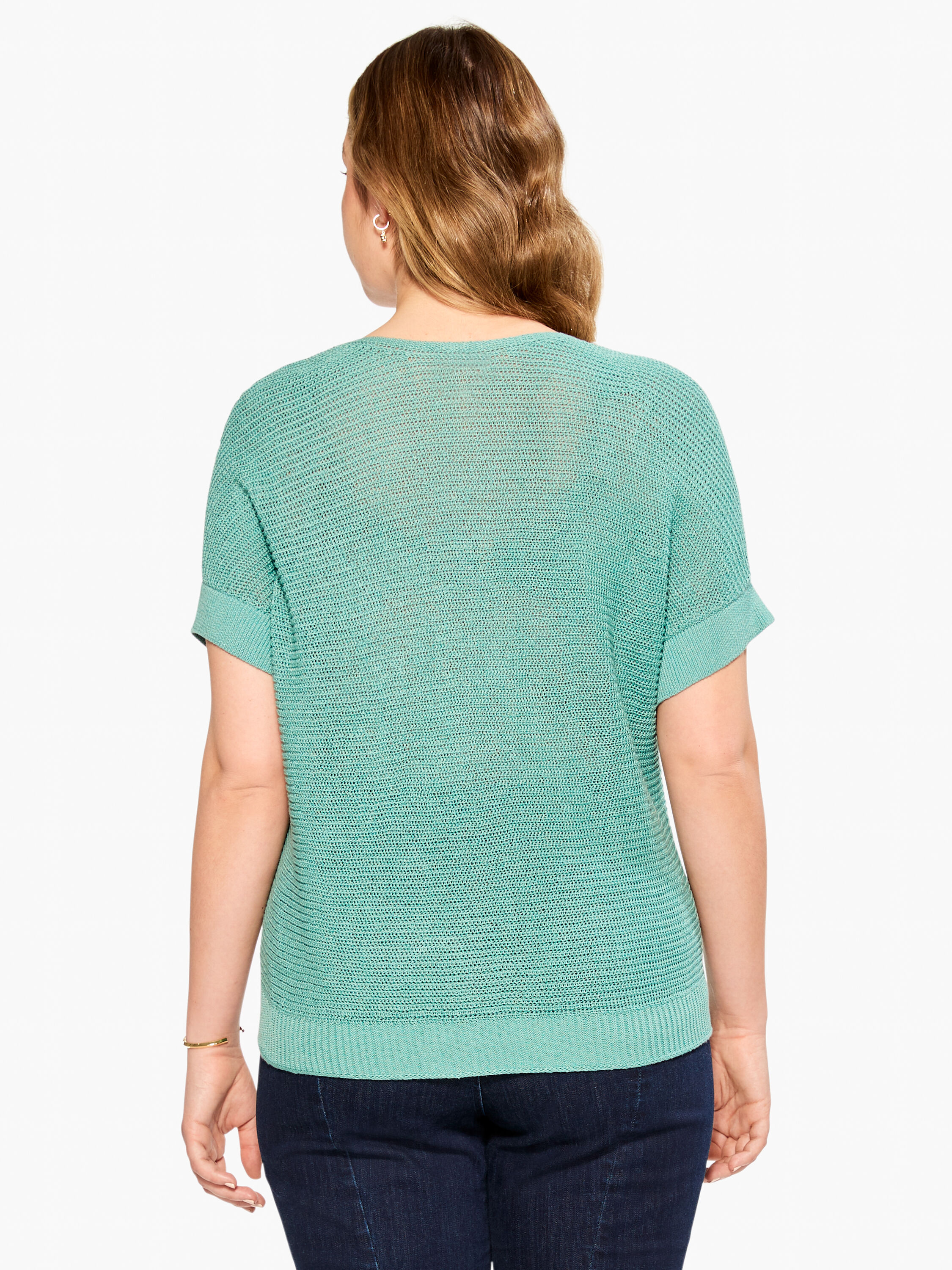 (取寄) ニックゾー レディース イージー スリーブ サマー セーター NIC+ZOE women Easy Sleeve Summer Sweater Hazy Aqua Easy Sleeve Summer Sweater | NIC+ZOE