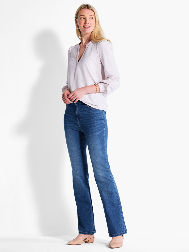 Woman Wears NZT Long Sleeve Henley image number 3