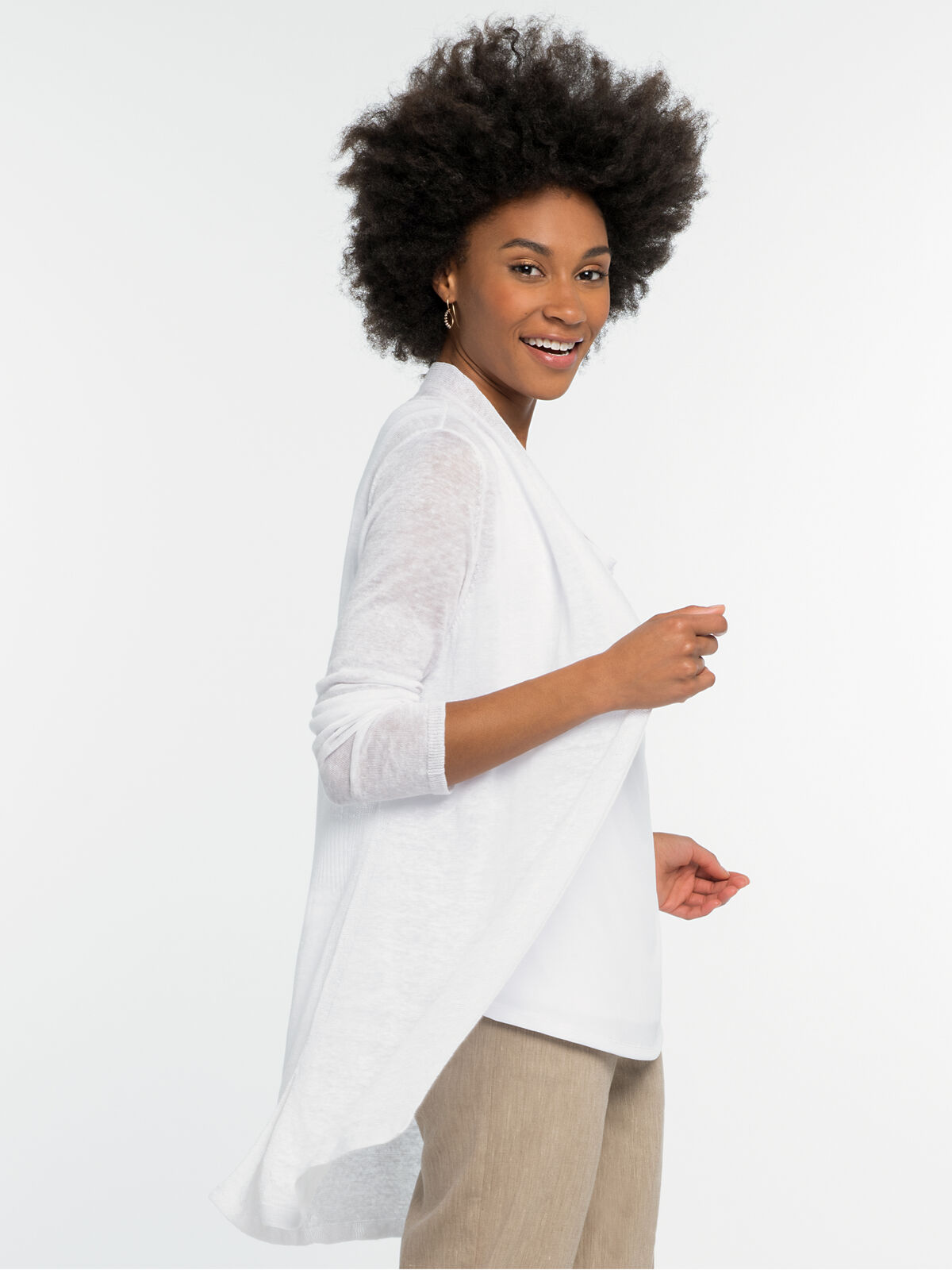 Lightweight Long Back of the Chair Cardigan