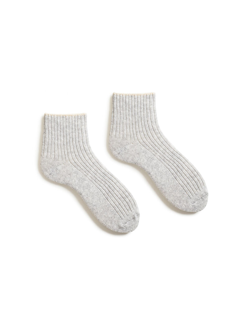 Woman Wears Lisa B - Tipped Rib Shortie Sock image number 0