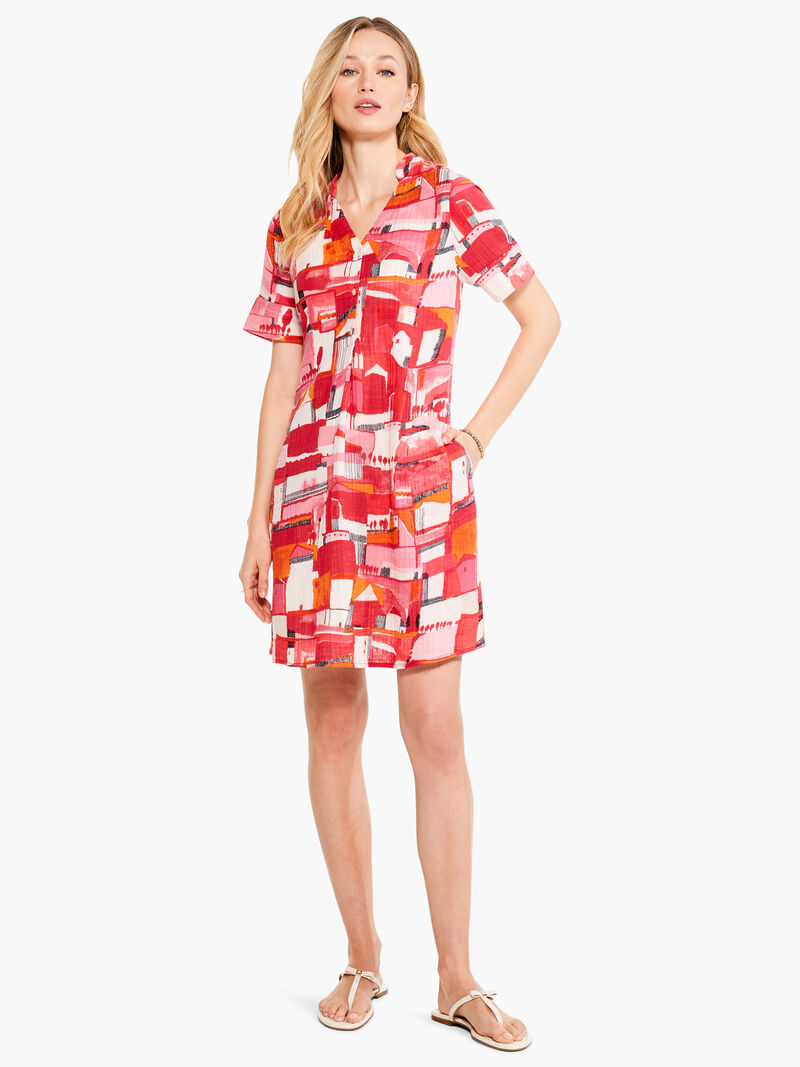 Woman Wears Paint The Town Gauze Dress image number 4