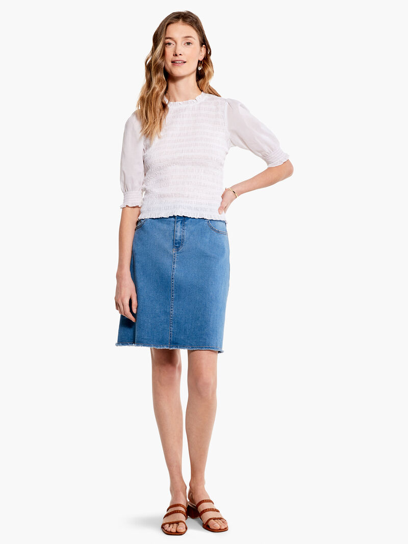 Woman Wears NZ Denim 20" Skirt image number 1