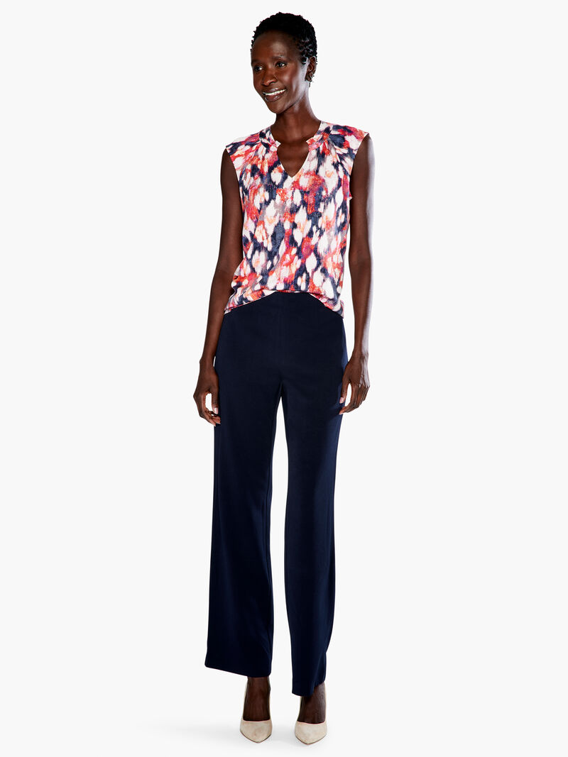 Woman Wears Floral Ikat Live In Tank image number 3