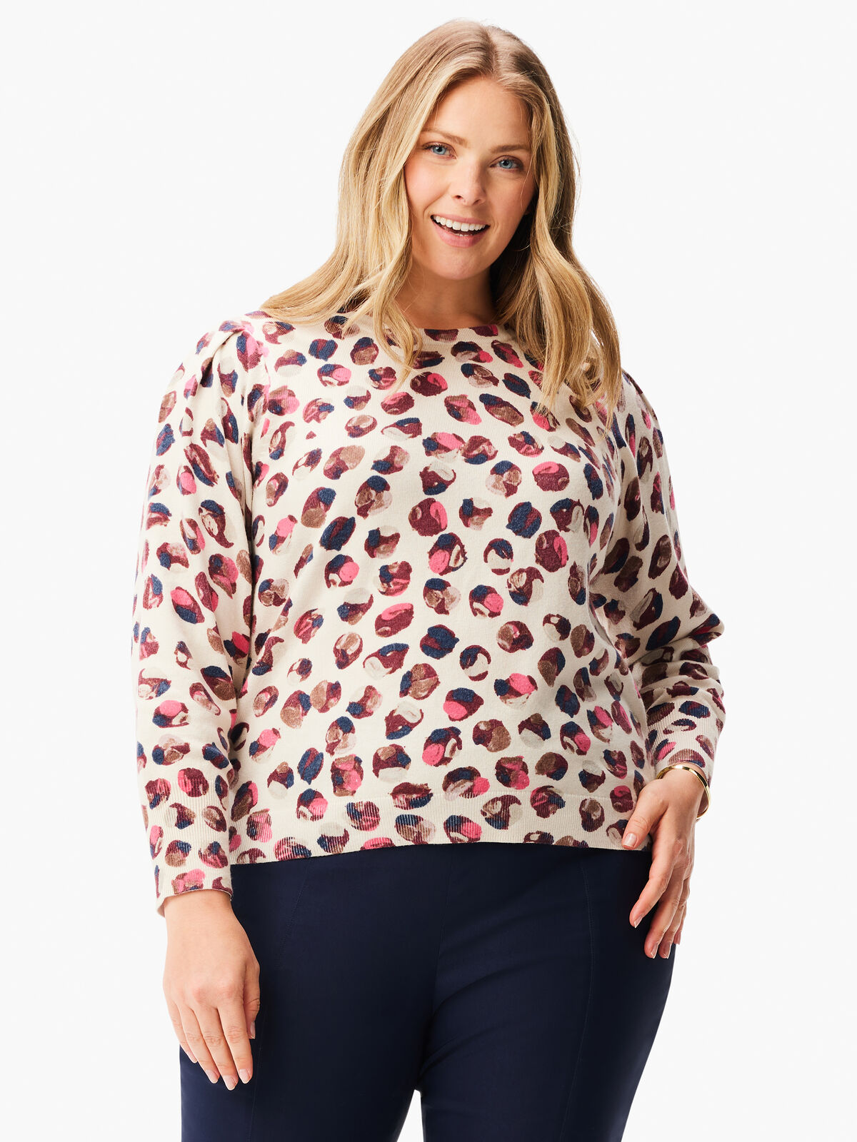 Blush Dot Sweater
