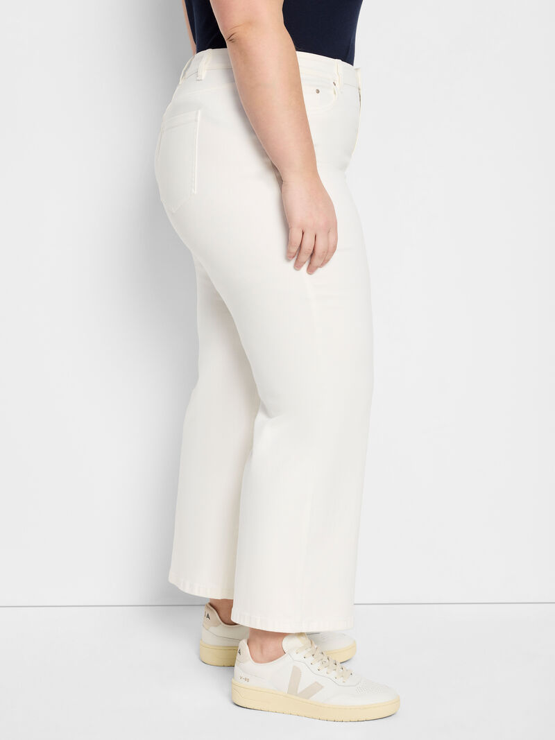 Woman Wears 28" Wide Leg Weekend Jeans image number 2