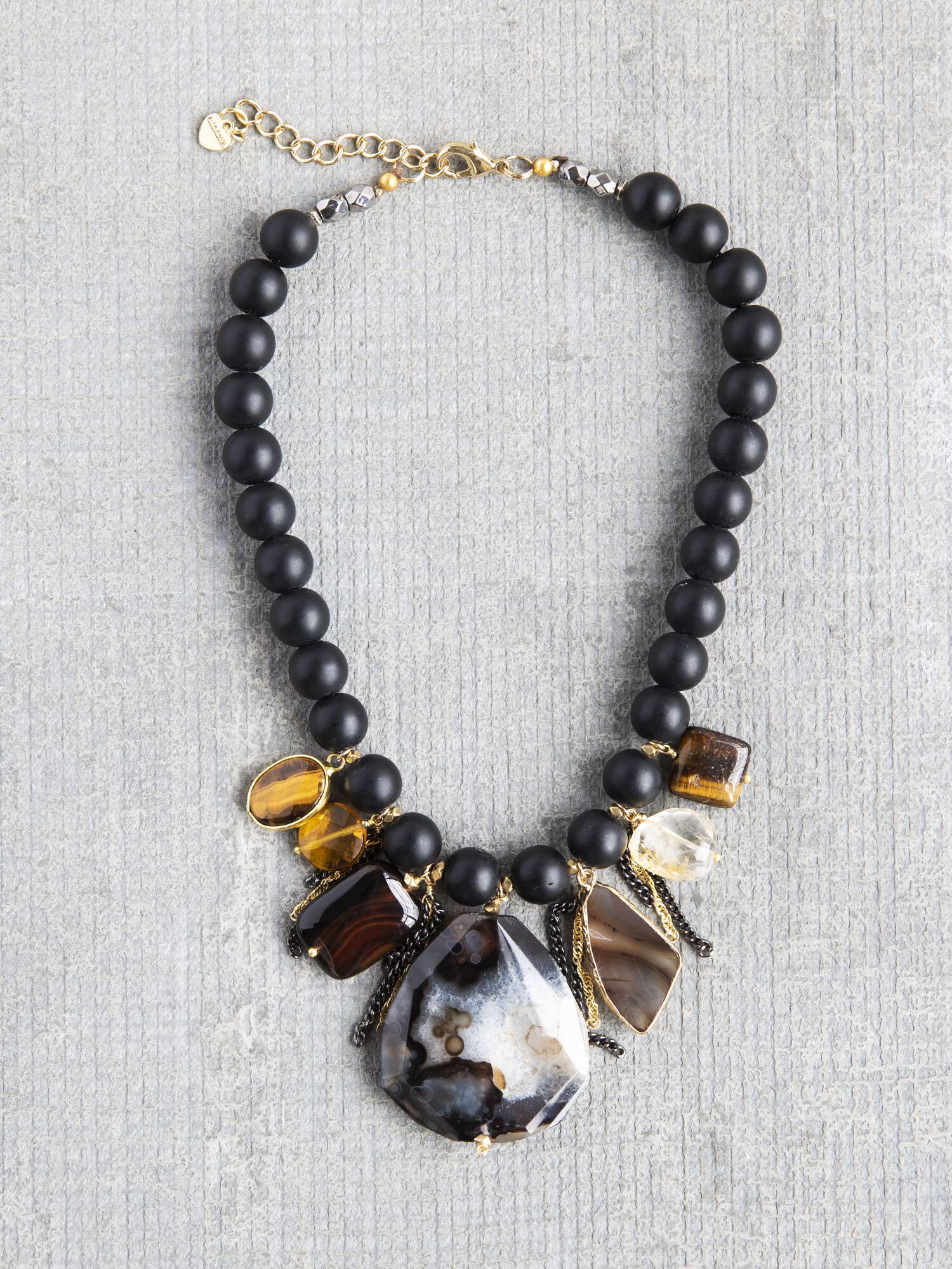 Nakamol Black Bead Jewel Necklace NIC ZOE NIC ZOE