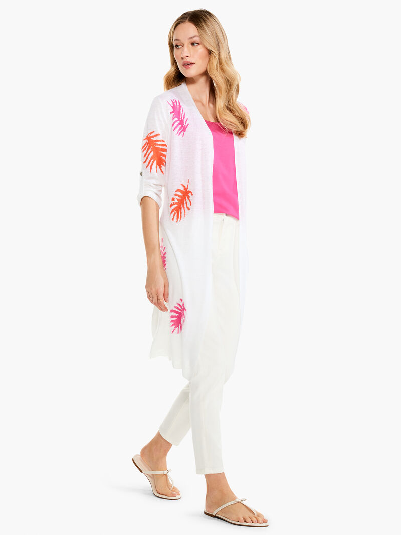Woman Wears Petal Drop Cardigan image number 3