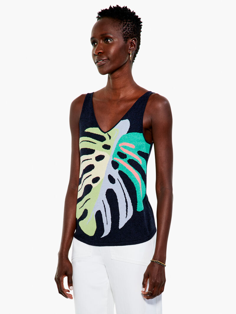 Woman Wears Frond Memories Vital Tank image number 0