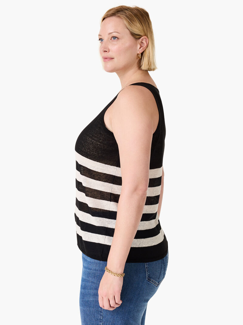 Woman Wears Featherweight Striped Tank image number 1