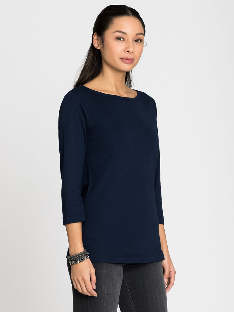 Woman Wears Three Dots British Tee image number 2