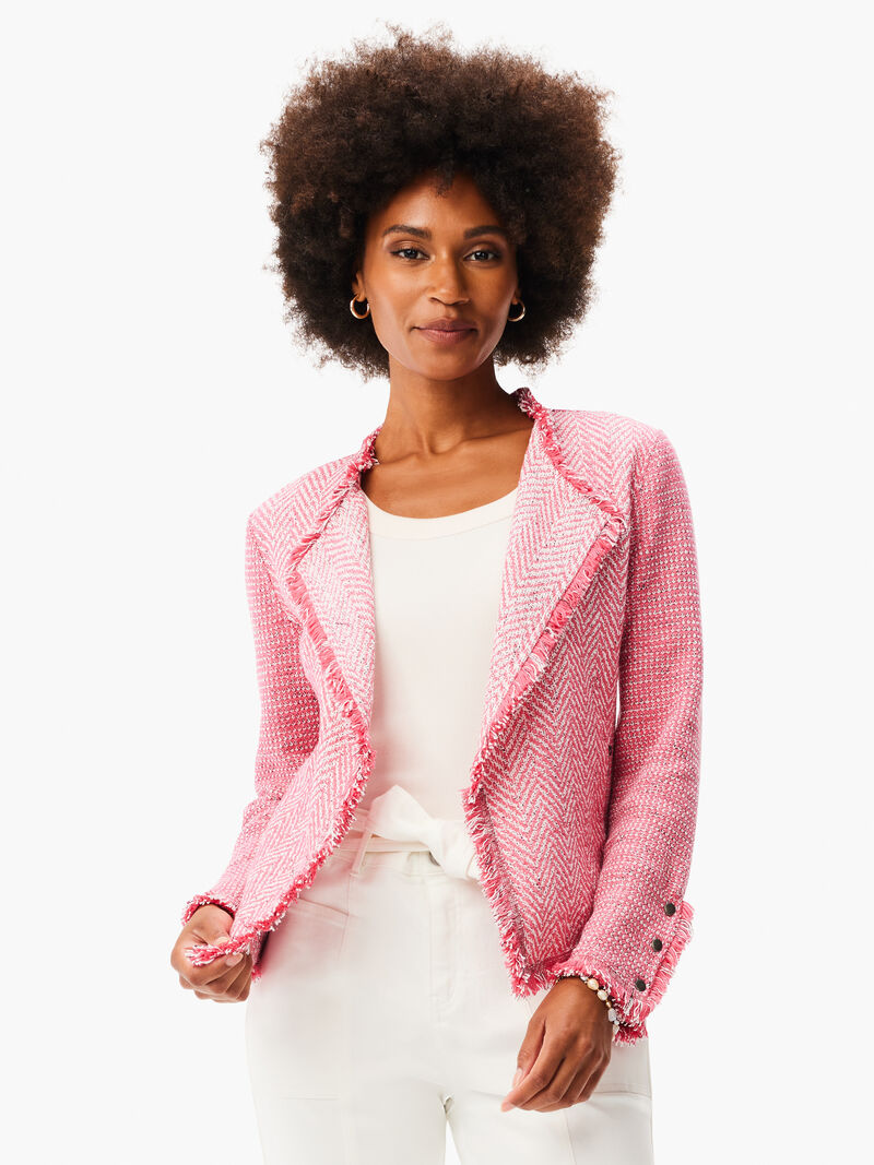 Fringe Mix Knit Jacket
