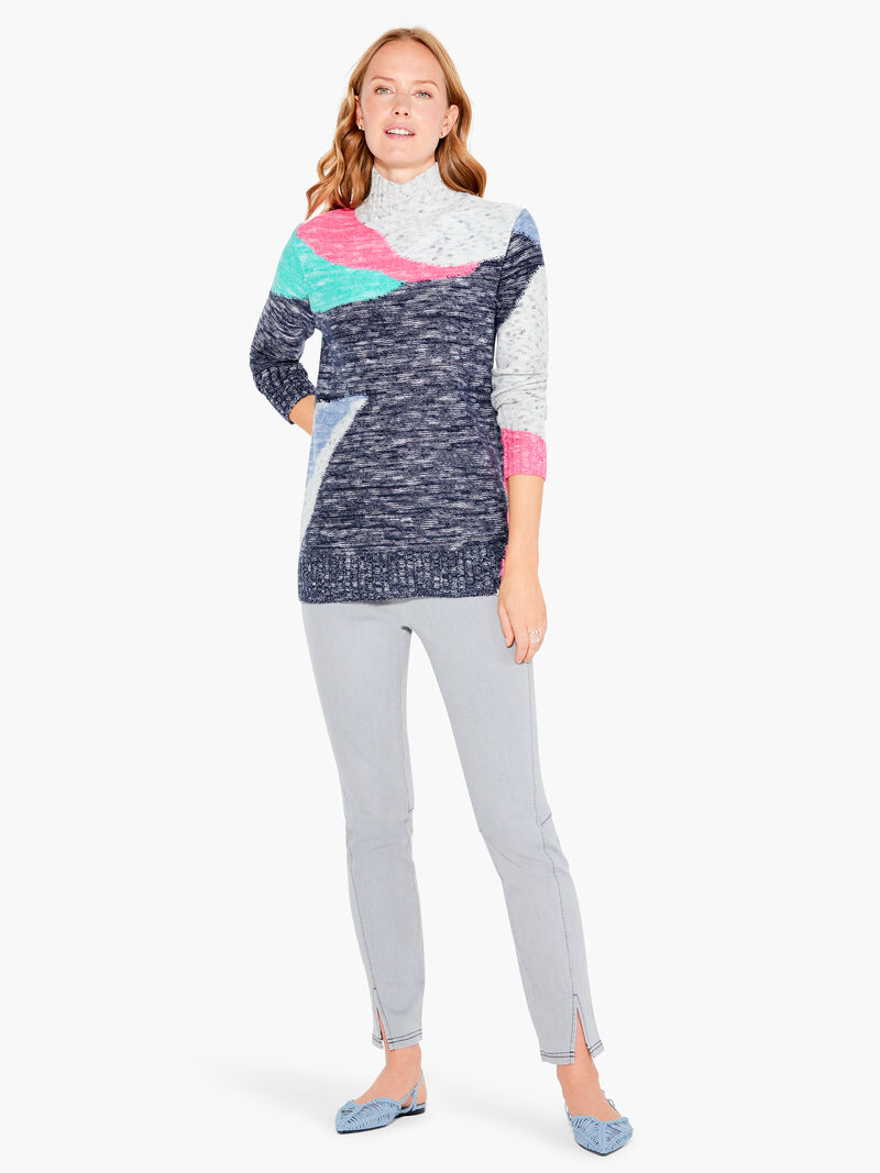 Woman Wears Sun Turn Mix Sweater image number 3
