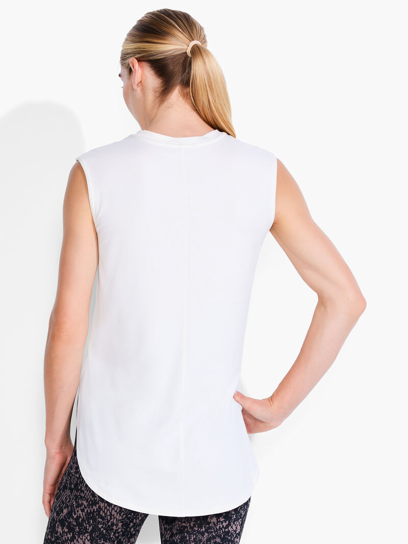 Woman Wears Brushed Flow Scoop Neck Top image number 2