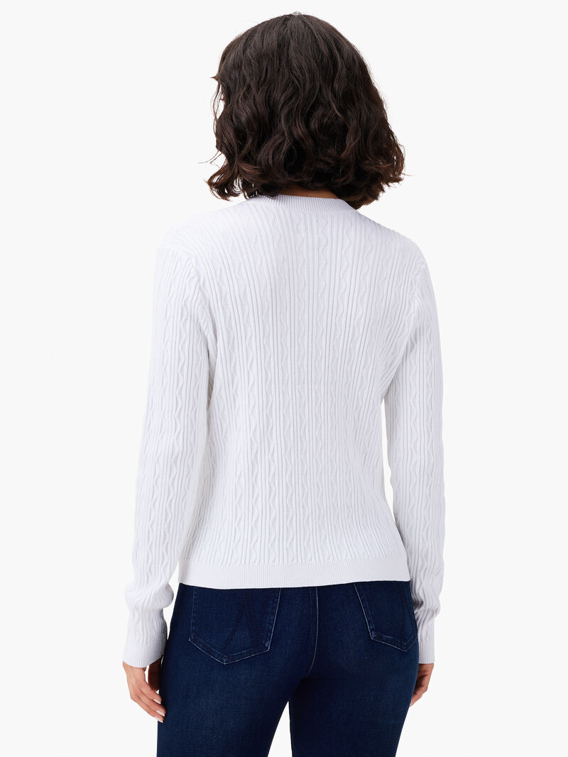 Woman Wears Textured Snap Cardigan image number 2