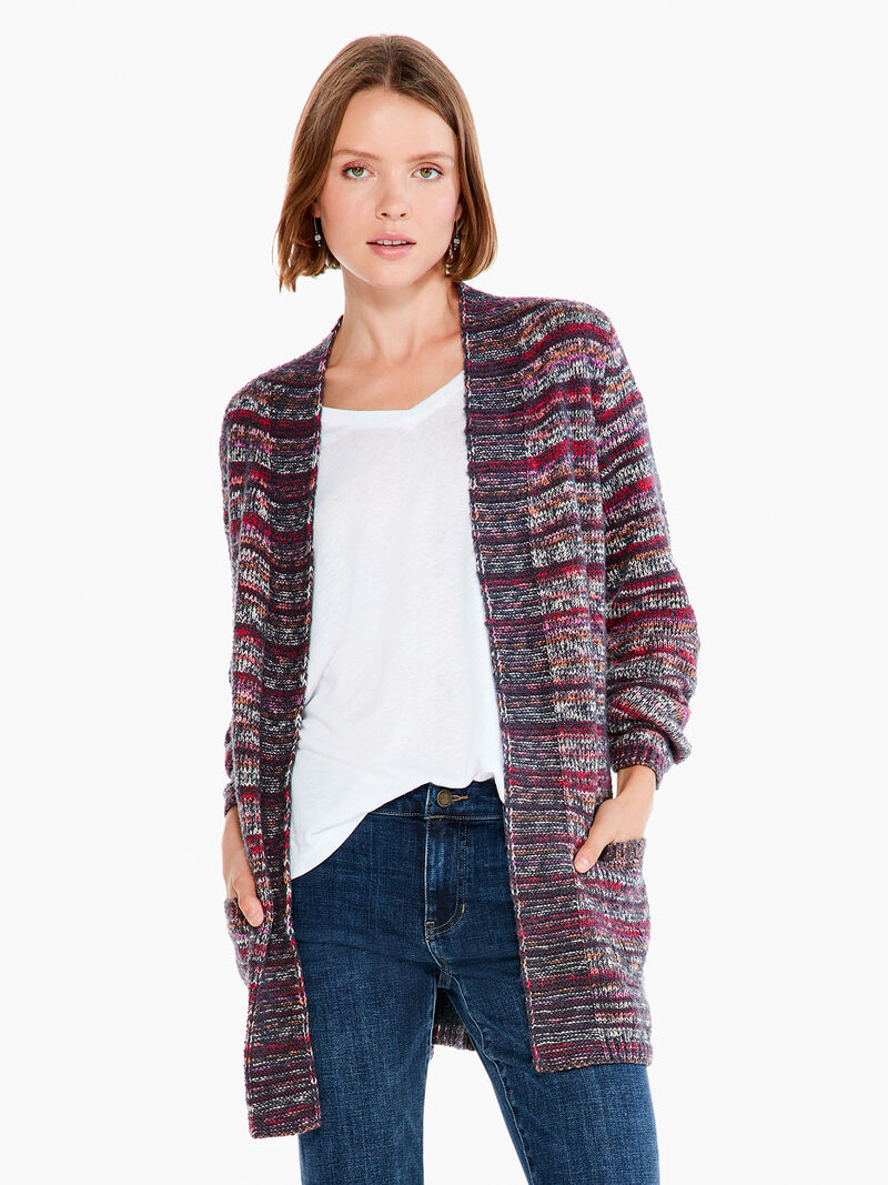Woman Wears Shadow Sunset Cardigan image number 0