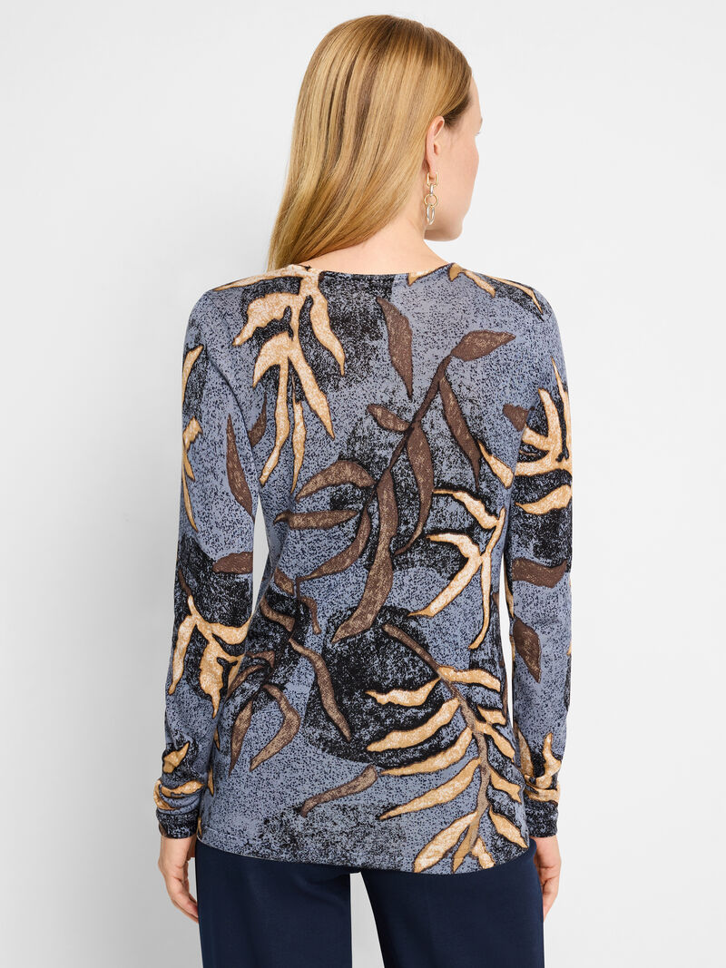 Woman Wears Midnight Fern Sweater image number 3
