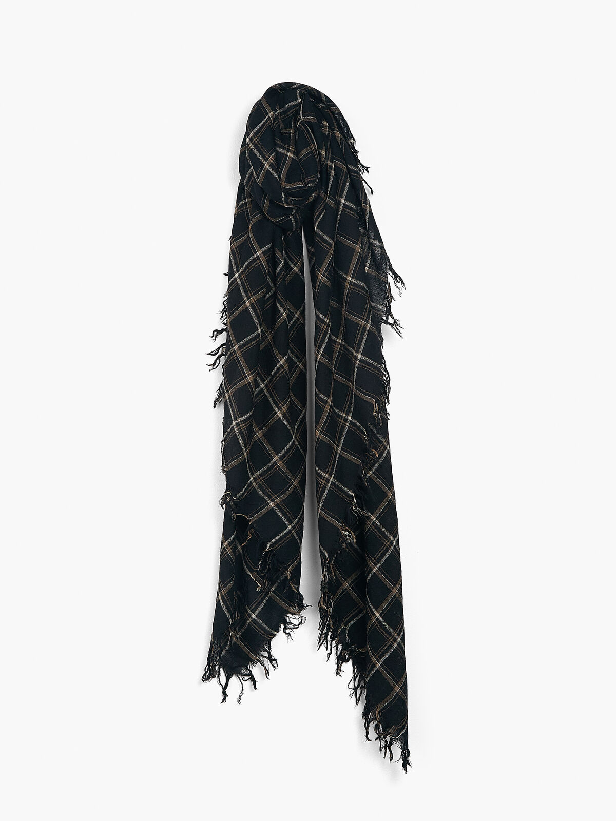 CHAN LUU - PLAID WOOL SCARF