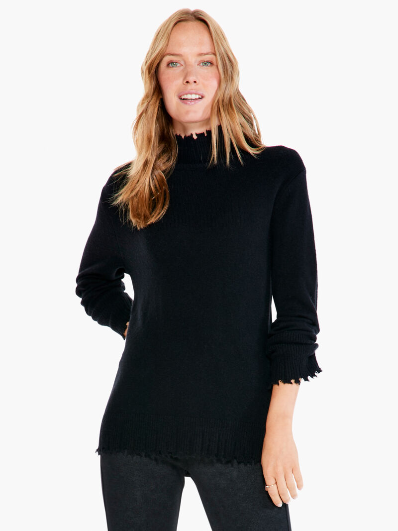 Woman Wears Cozy Up Turtleneck Sweater image number 0