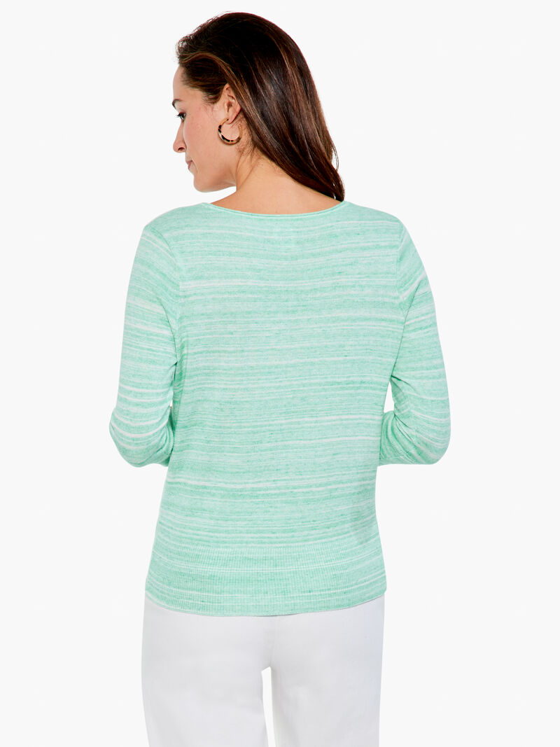 Woman Wears Spacedye Vital Twist Sweater image number 2