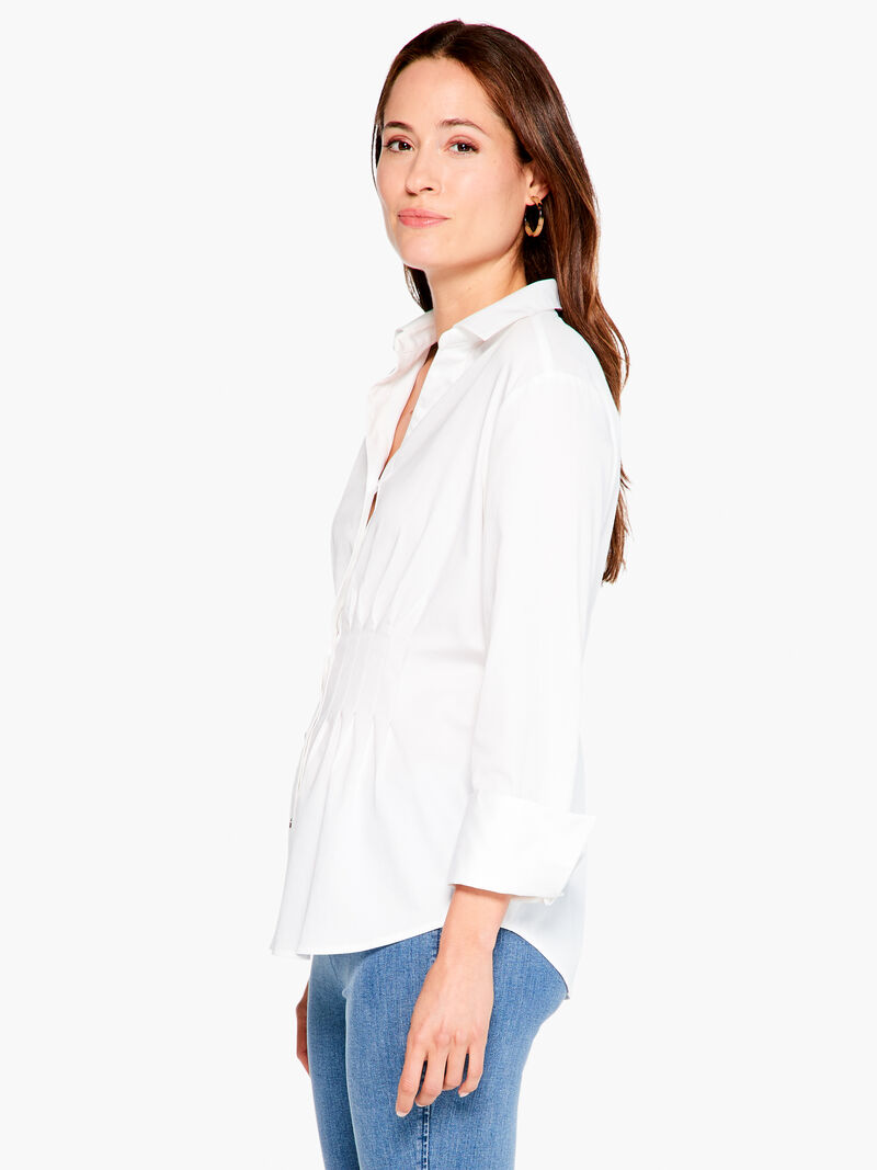 Woman Wears Collared Bistro Shirt image number 1