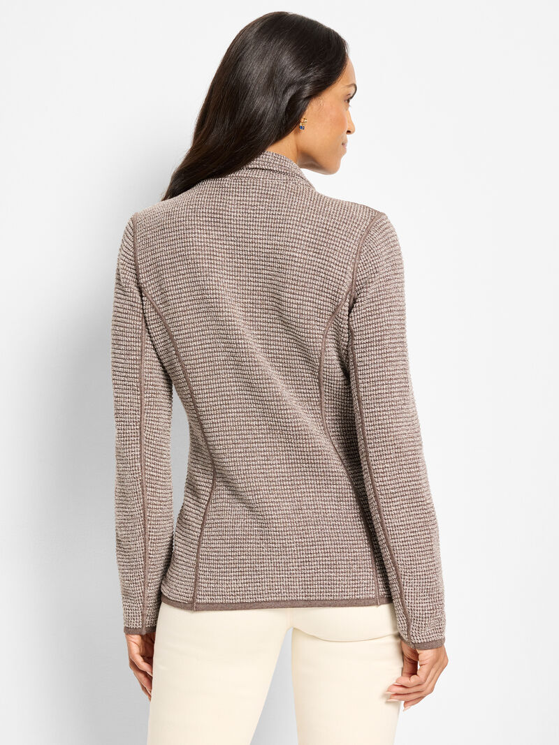 Woman Wears Pixel Knit Jacket image number 3