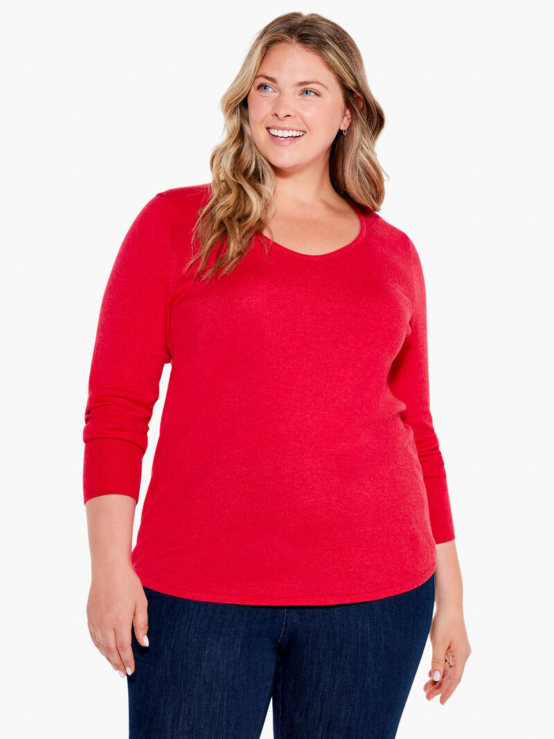 Woman Wears Vital V Neck Sweater image number 0