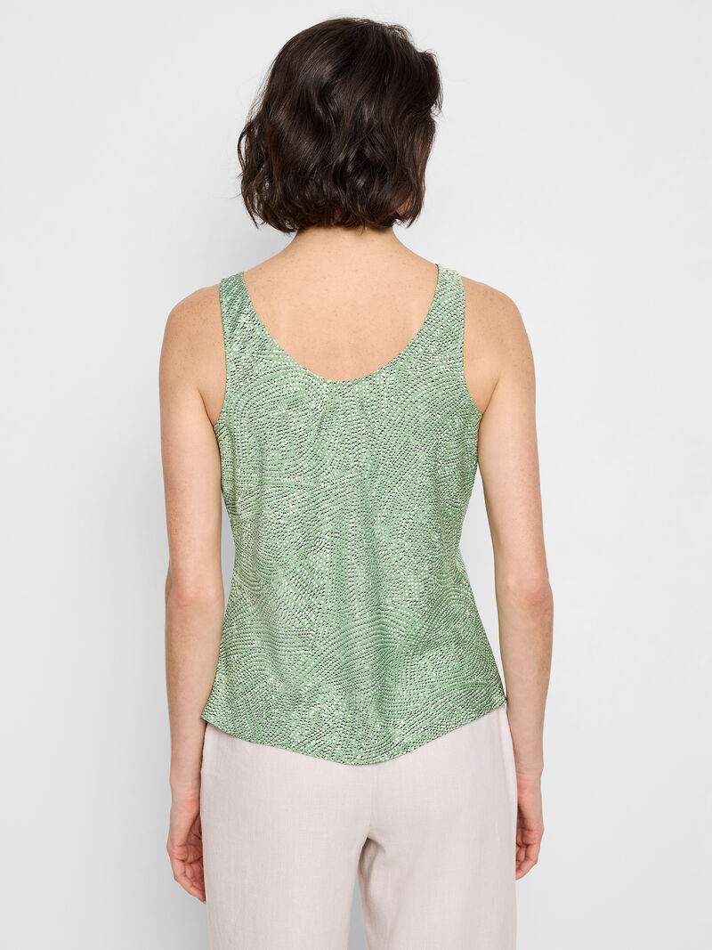 Woman Wears Swirling Sands Woven Tank image number 3