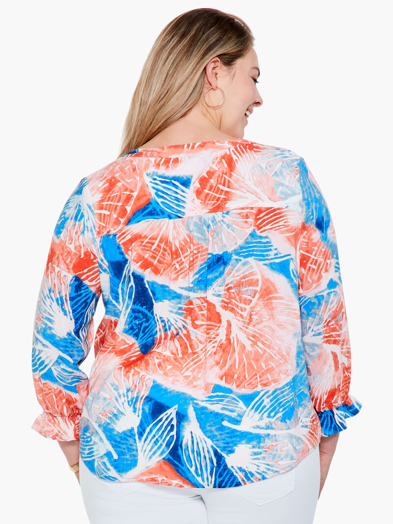 Woman Wears Watercolor Blooms Top image number 2