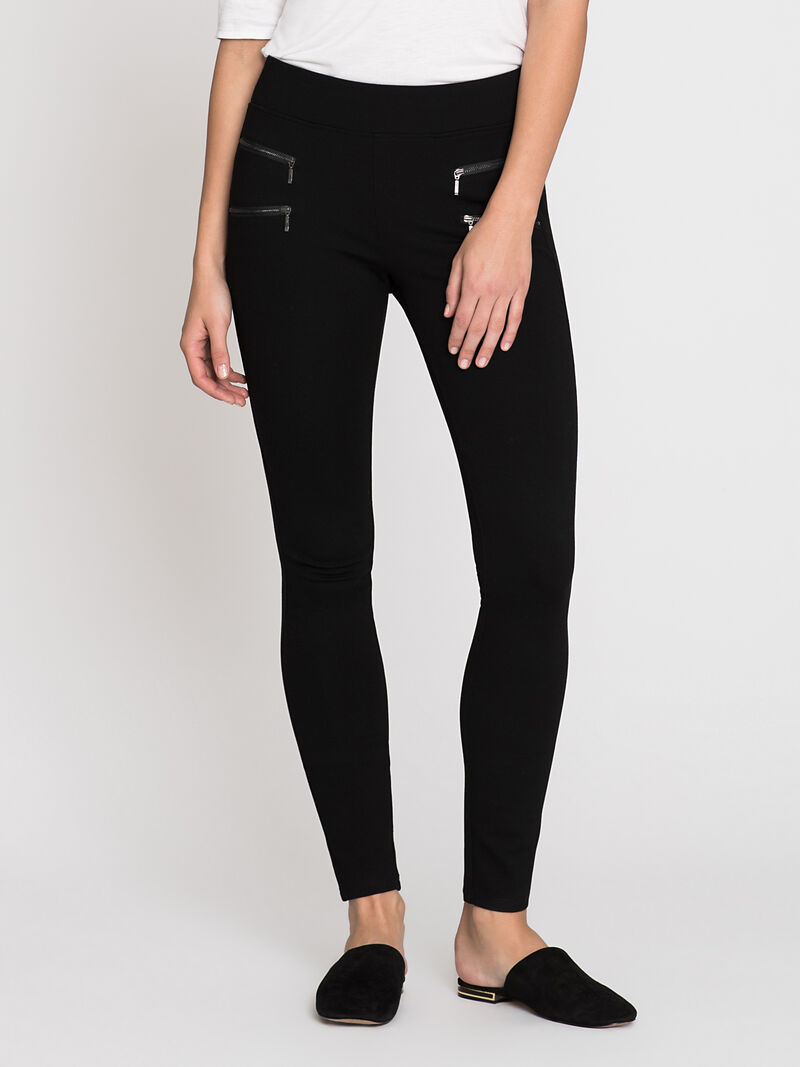 Woman Wears Double Zip Legging image number 0
