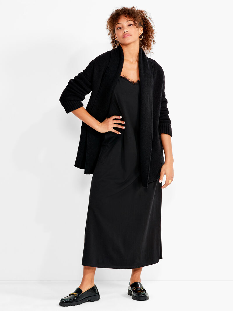 Woman Wears NZT Fringe Slip Dress image number 3