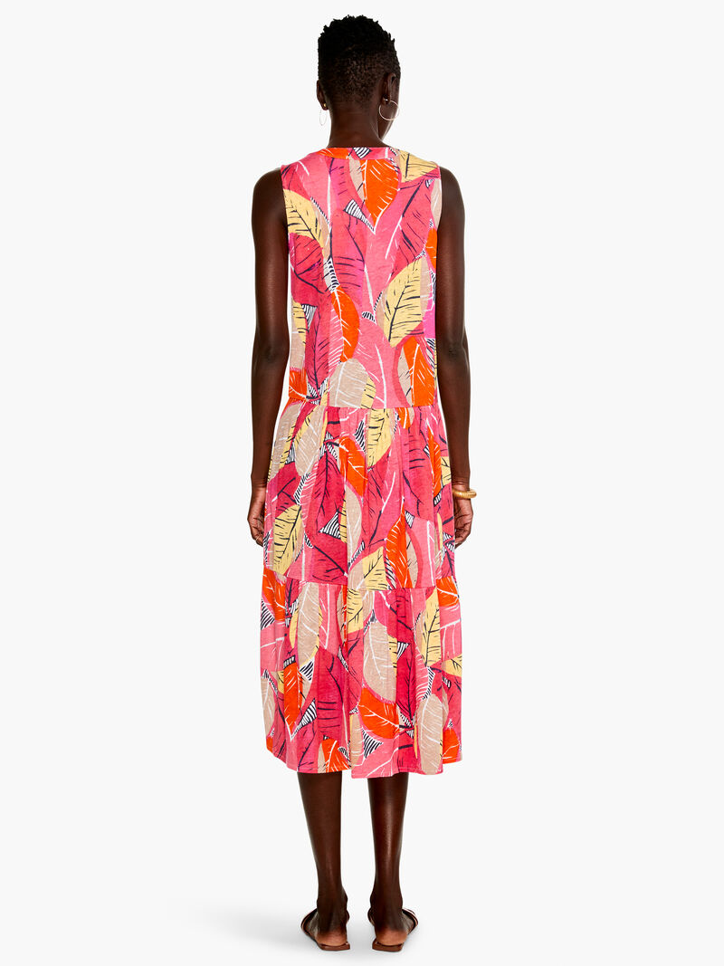 Woman Wears Feather Leaves Dress image number 3