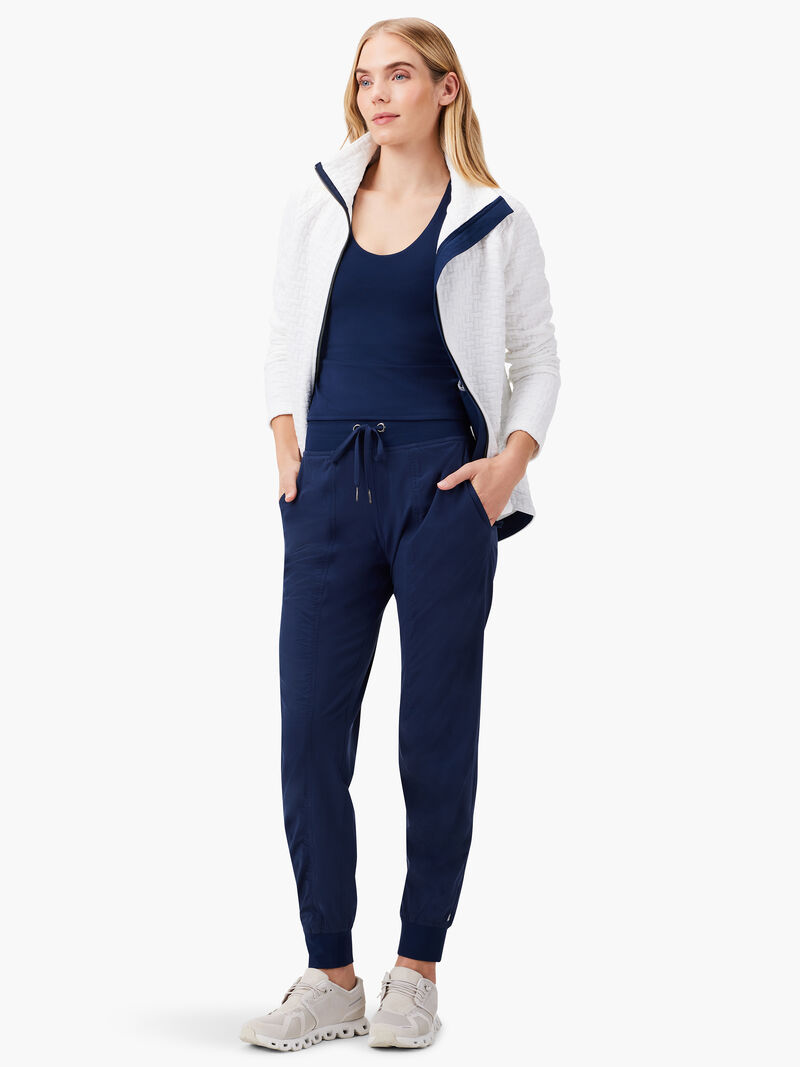 Woman Wears Tech Stretch Ruched Jogger image number 1