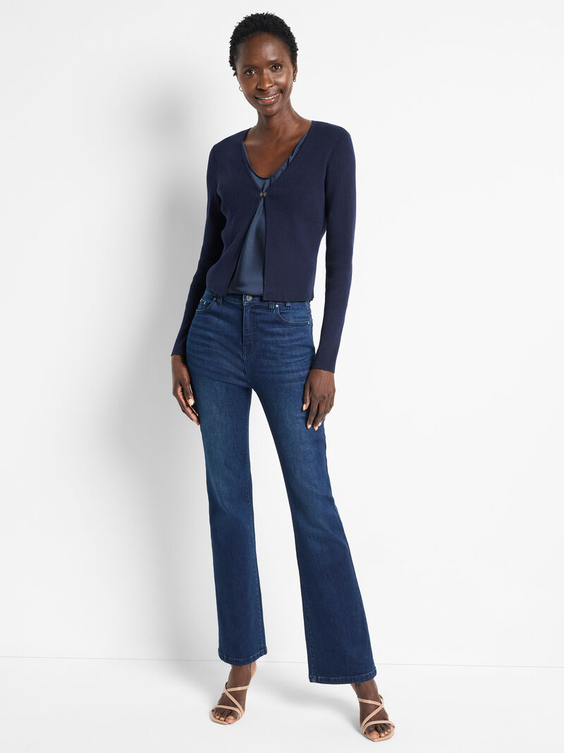 Woman Wears Cool Nights Cardigan image number 1