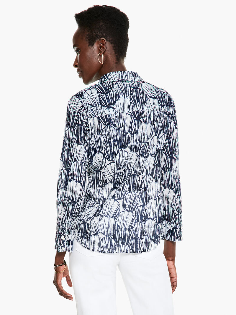 Woman Wears Indigo Shells Top image number 2
