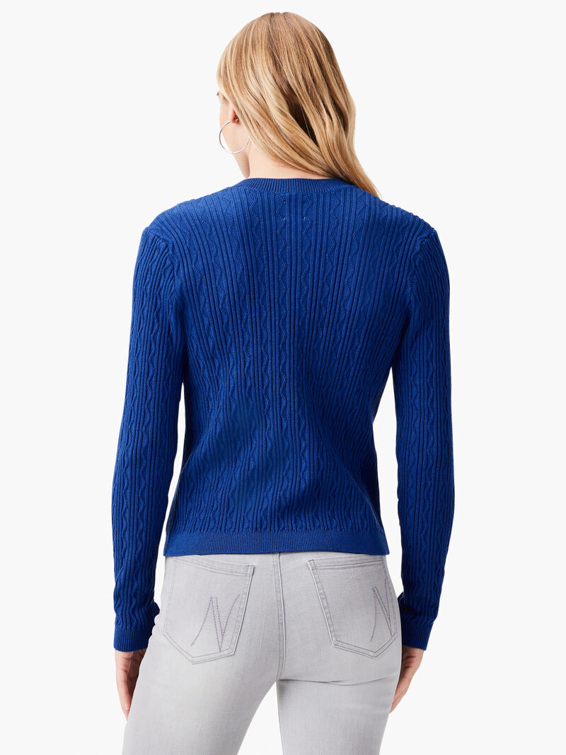 Woman Wears Textured Snap Cardigan image number 2
