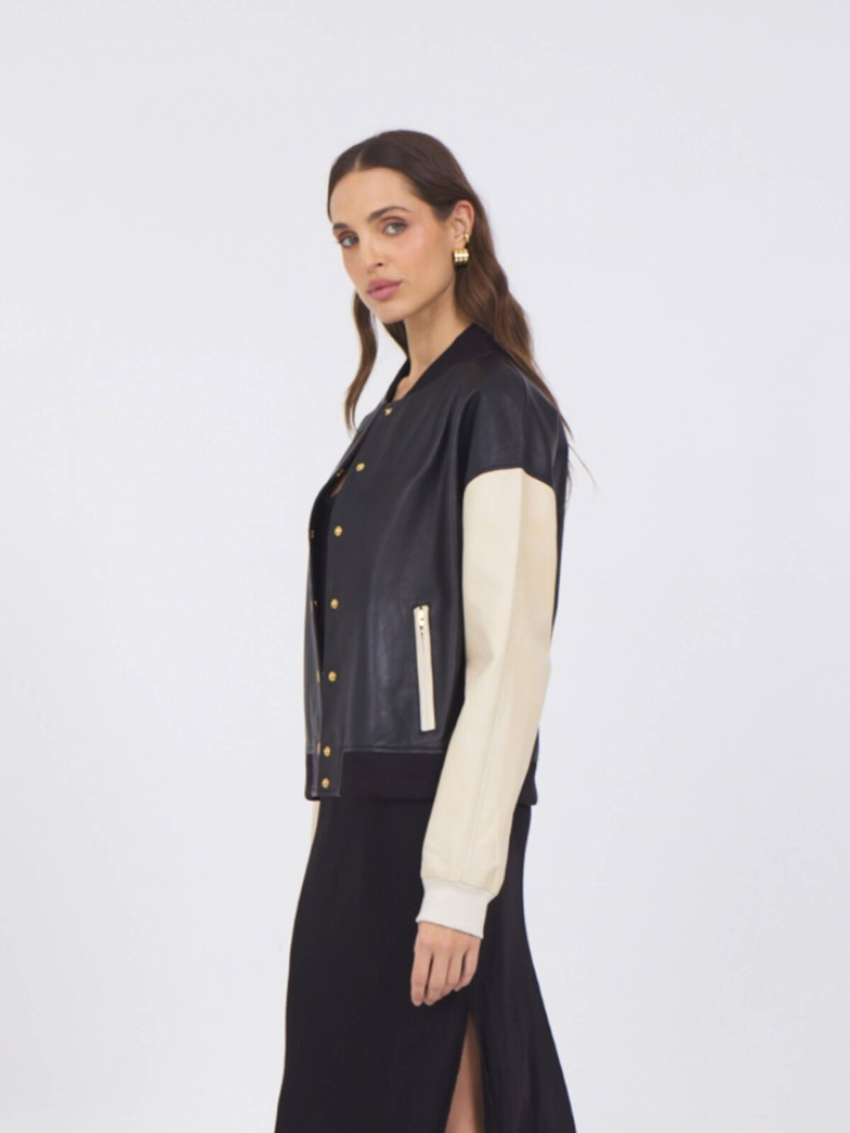 JKT - Fallon Leather Baseball Jacket