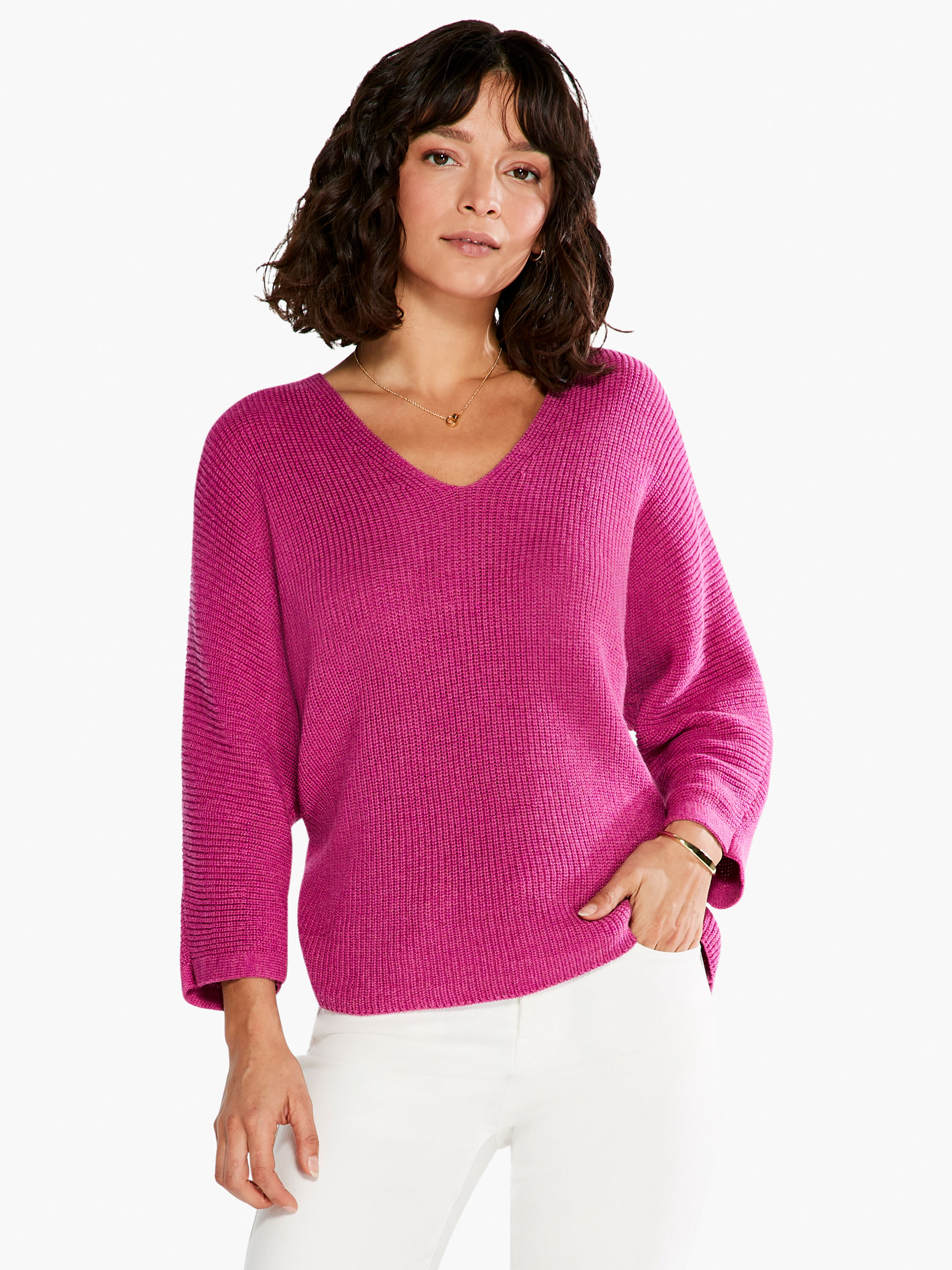 Shaker knit sweater womens discount